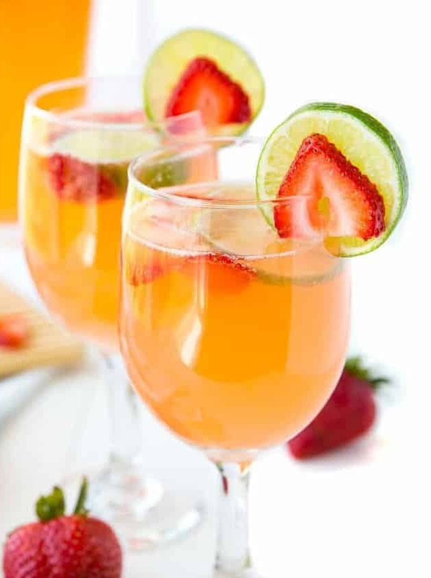 Strawberry & Lime Moscato Punch