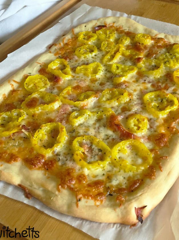 White Banana Pepper Pizza