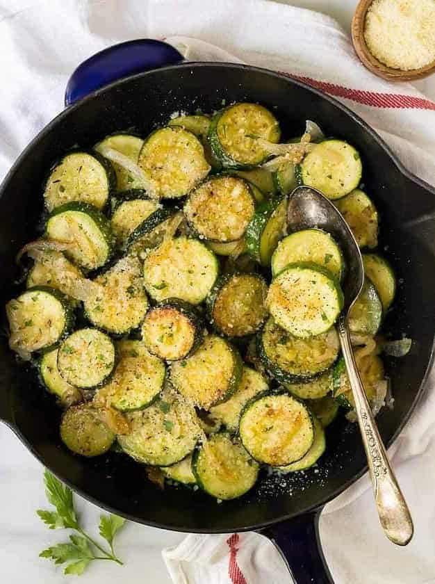 Sautéed Zucchini with Parmesan