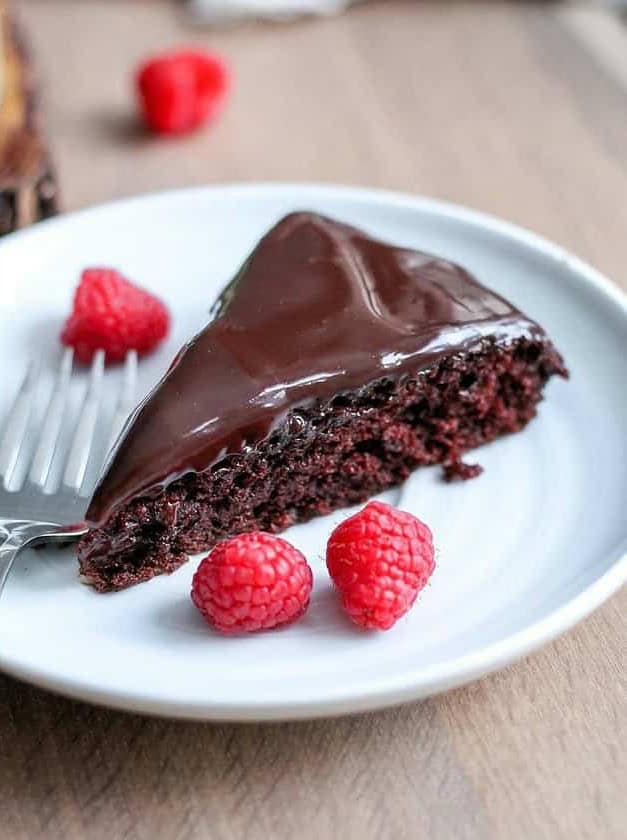 Single Layer Chocolate Cake with Chocolate Ganache