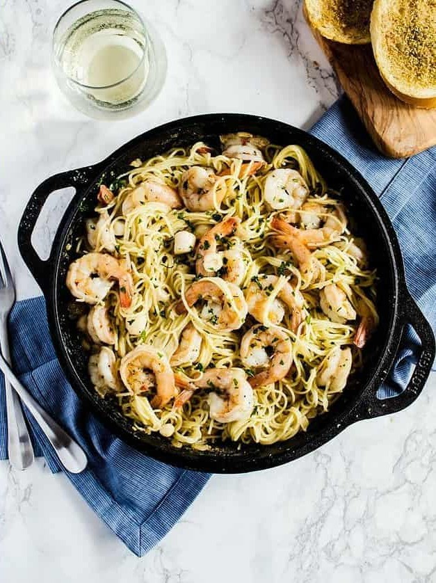 Brown Butter Shrimp Scampi with Scallops