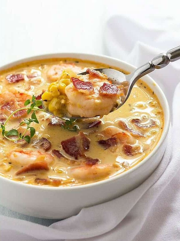 Bacon, Shrimp and Corn Chowder