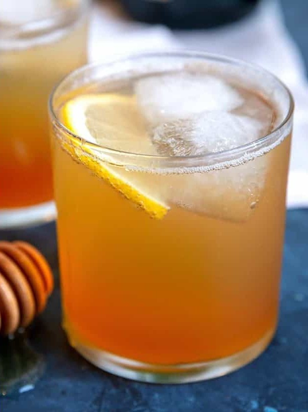 Sparkling Honey Rye Whiskey Cocktail