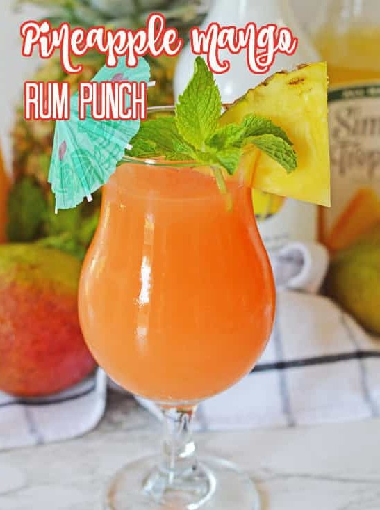 Pineapple Rum Punch With Mango