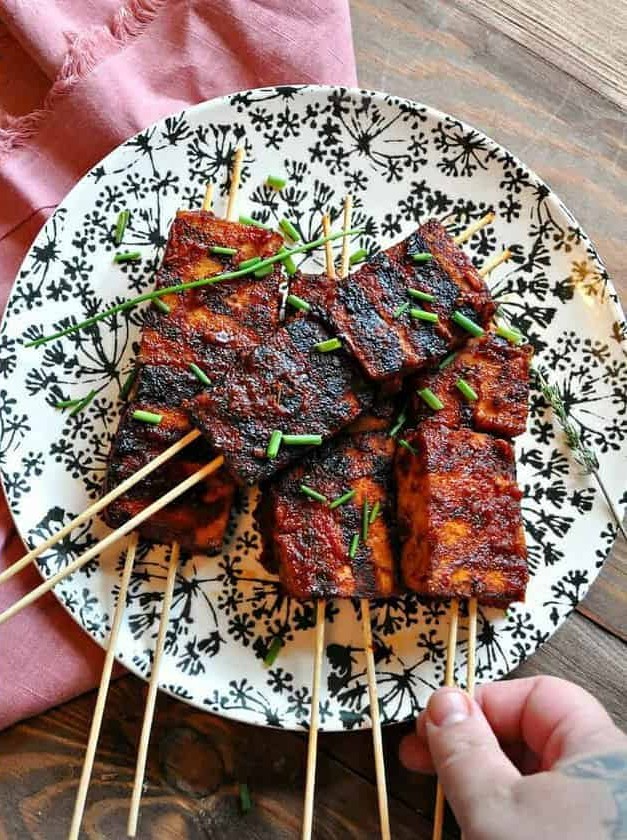 Vegan Sweet and Spicy BBQ Tofu