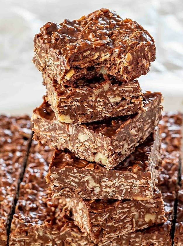 No Bake Peanut Butter Chocolate Bars