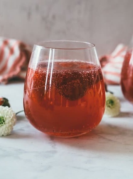 Strawberry Honey Hibiscus Shrub