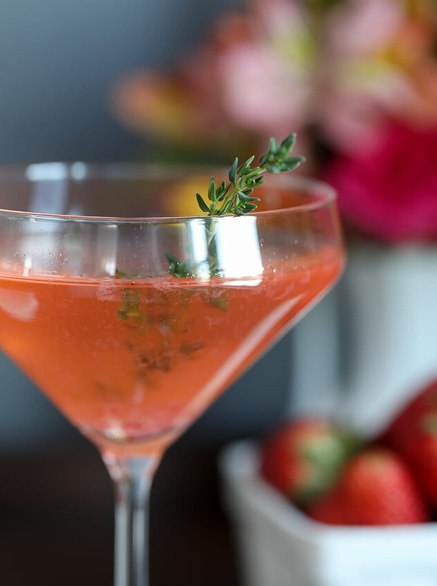 Strawberry Thyme Martini