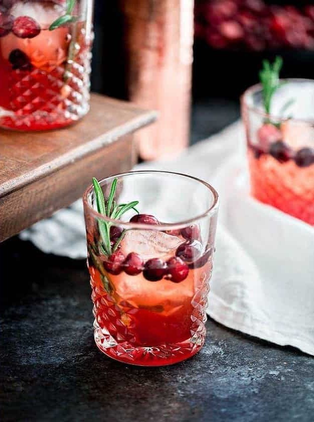 Cranberry Rosemary Shrub Cocktail