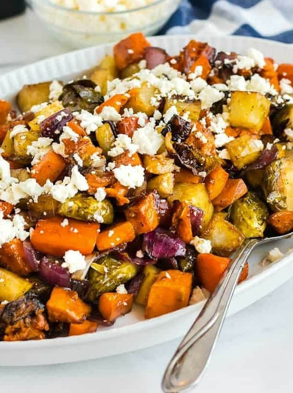 Oven Roasted Vegetables with Balsamic & Feta