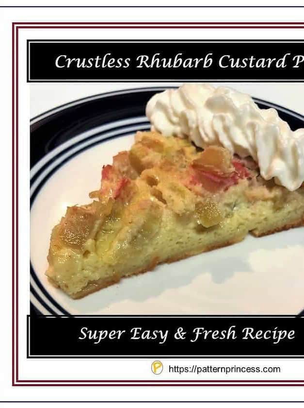 Crustless Rhubarb Custard Pie