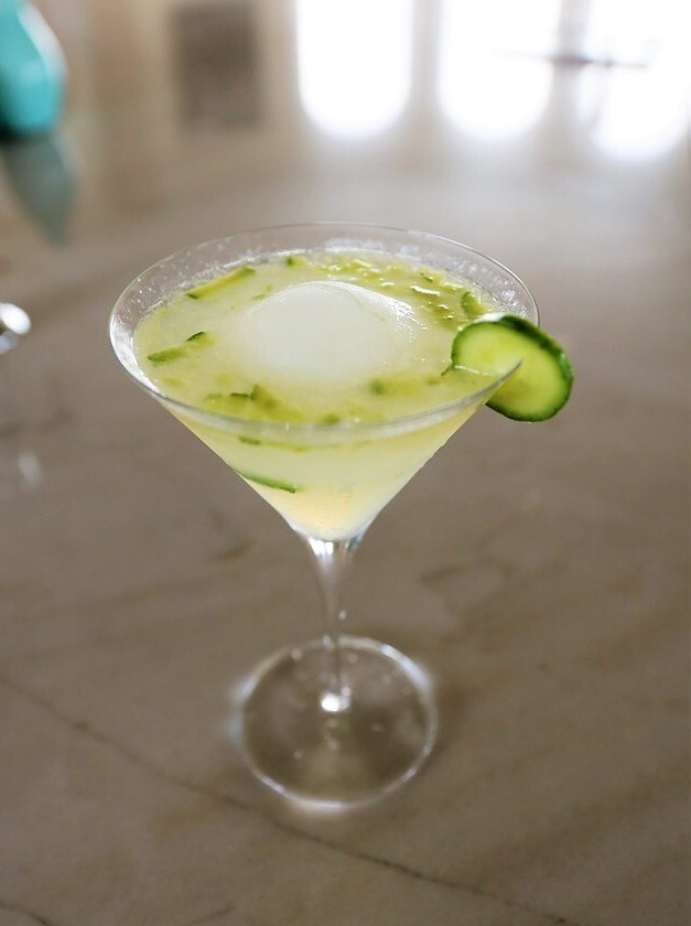 Cucumber Honey Lemon Vodka Martini