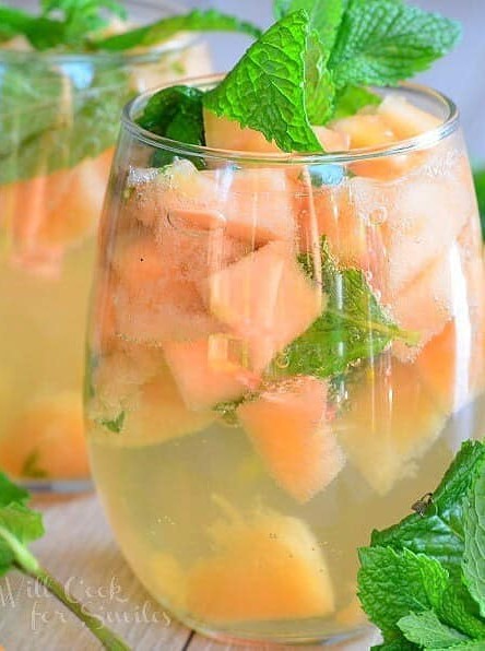 Melon Mint Wine Spritzer