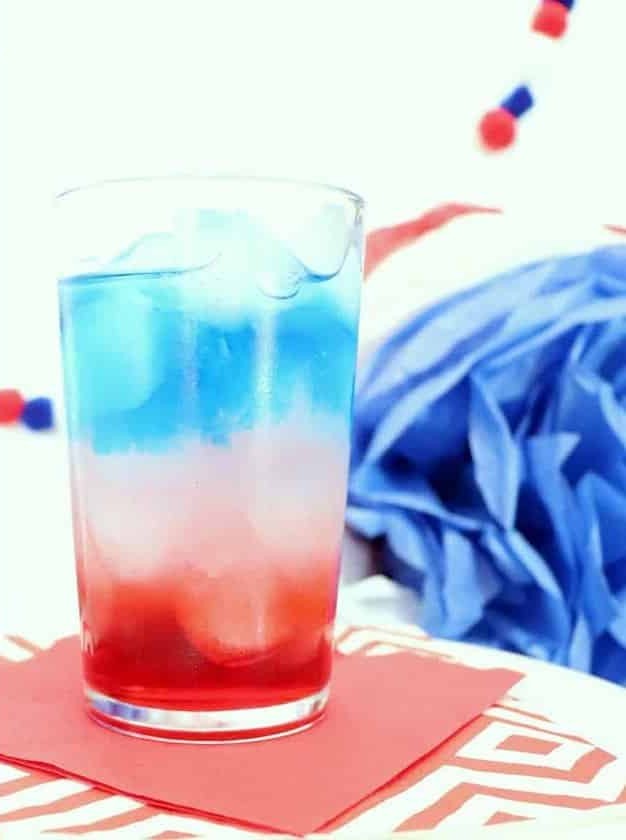 Red White and Blue Layered Cocktail