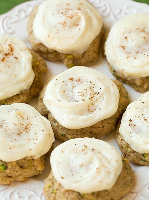 Zucchini Cookies with Cream Cheese Frosting