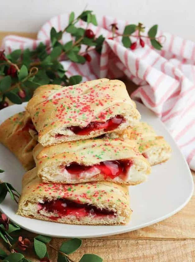 Cherry Cheesecake Crescent Roll Danish