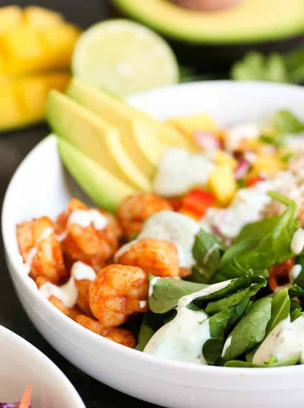 Shrimp Protein Bowl with Mango Salsa