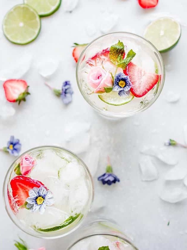 White Wine Sangria With Strawberries & Elderflower