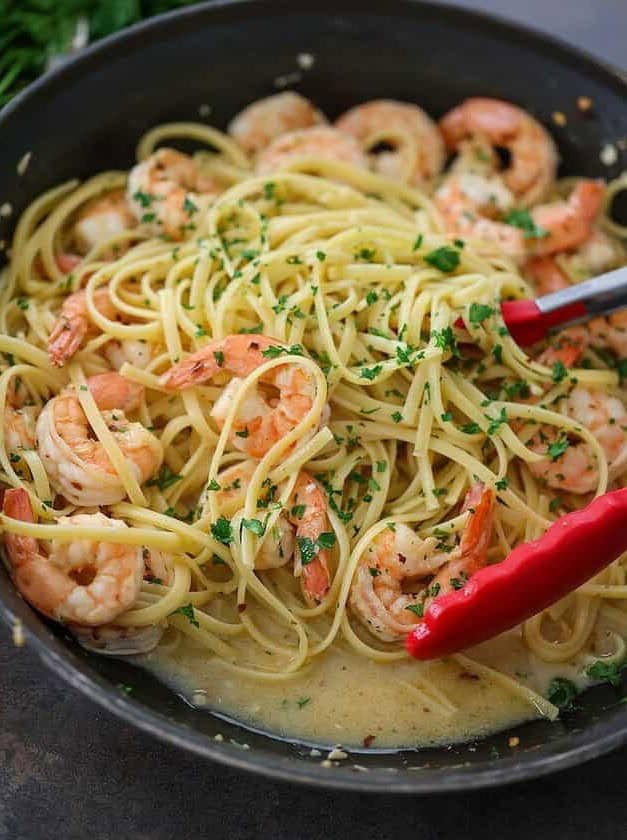 Old Bay Shrimp Linguine