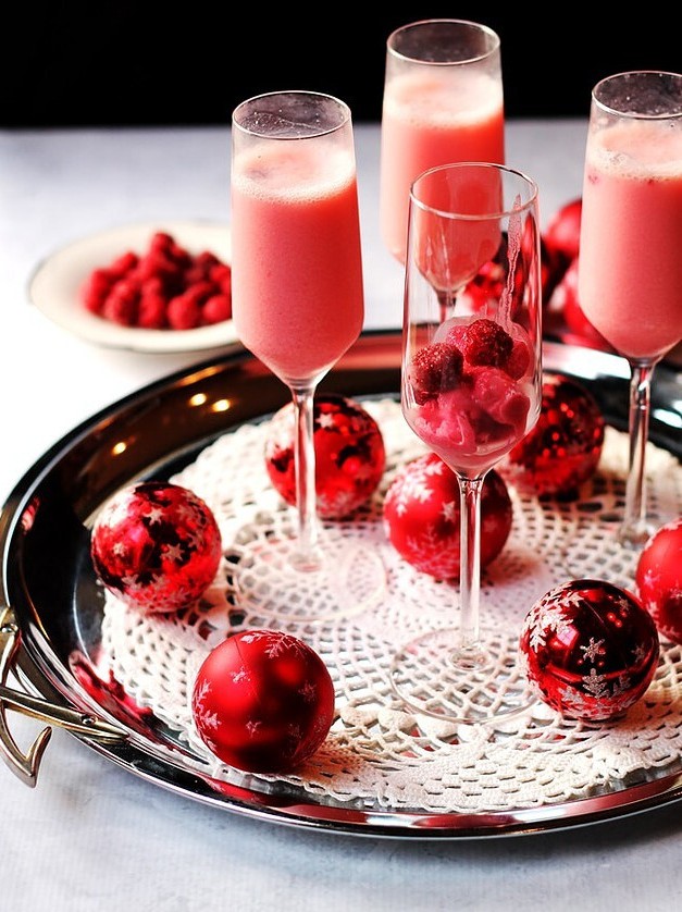 Raspberry Mimosa Cocktail