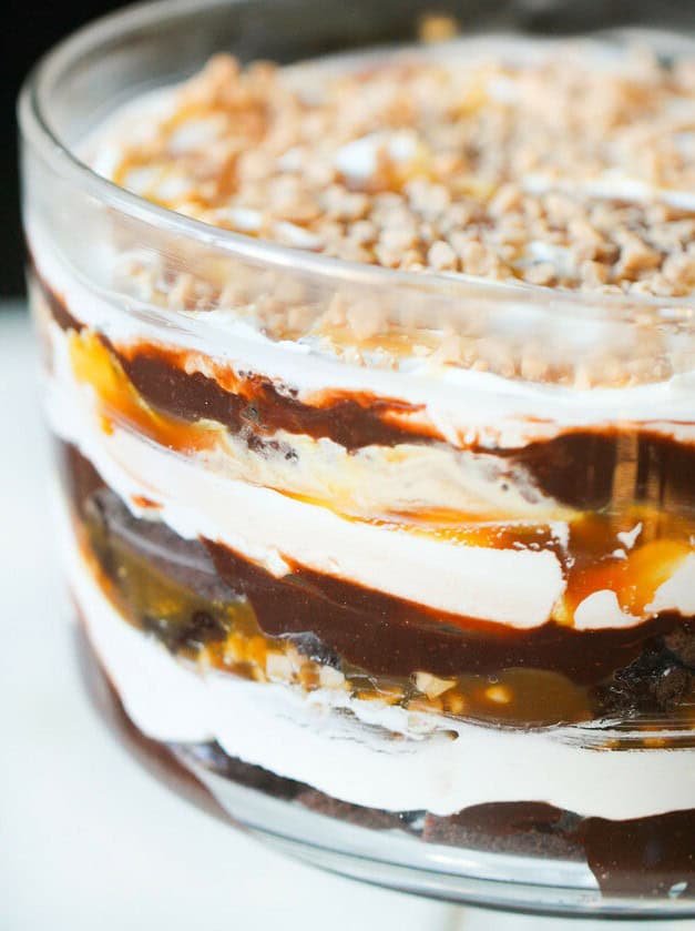 Chocolate Caramel Brownie Trifle