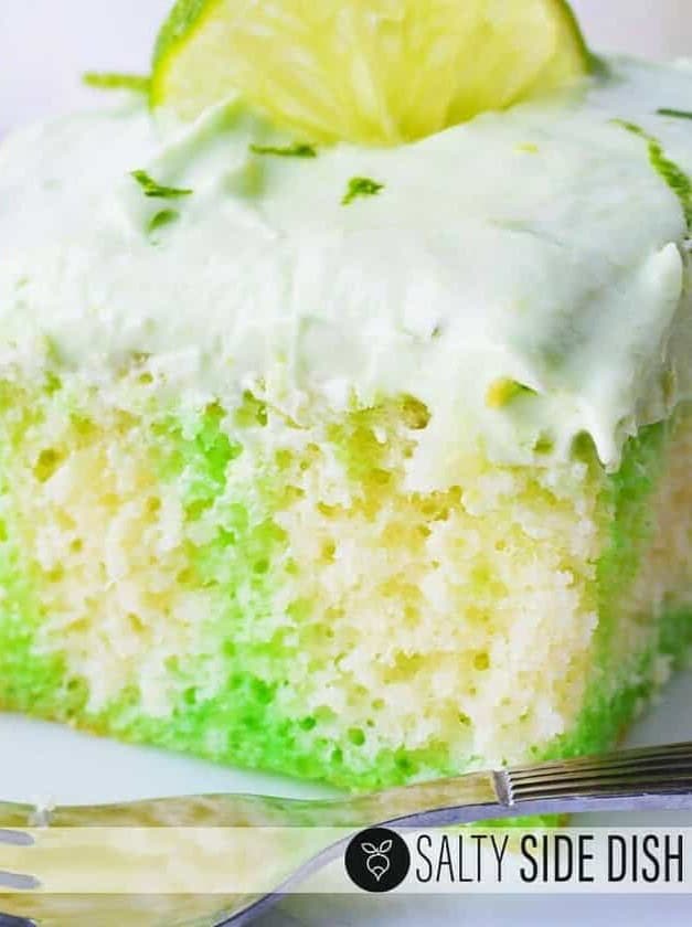 Key Lime Jello Poke Cake