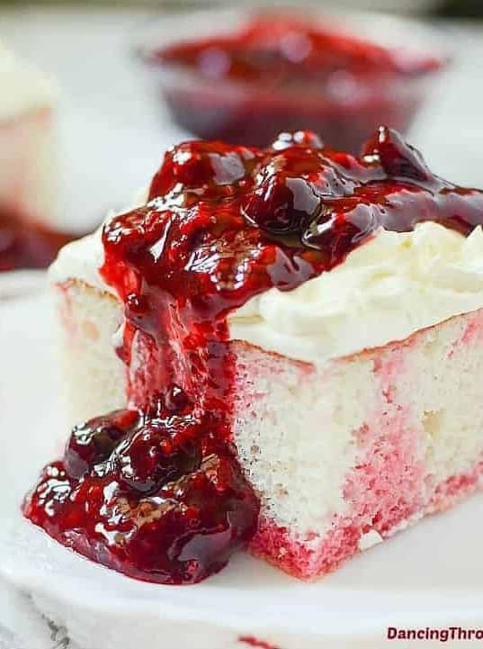 Mixed Berry Jello Poke Cake