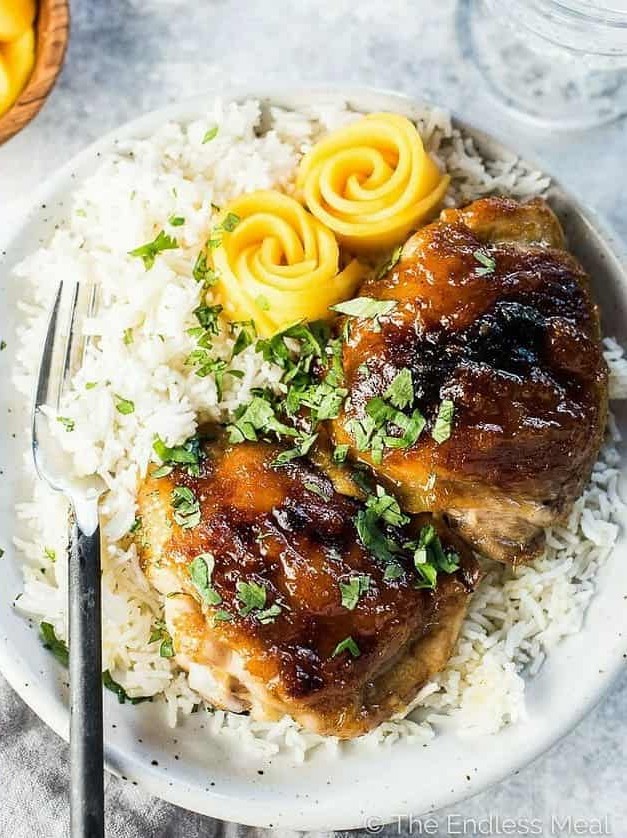 Sweet and Sticky Mango Chutney Chicken