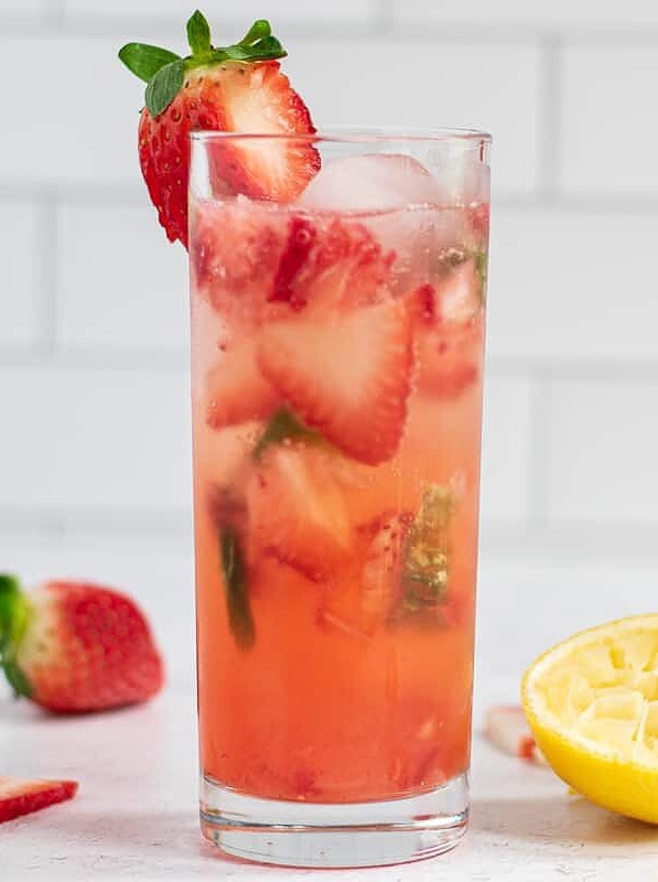 Strawberry Basil Cocktail With Gin