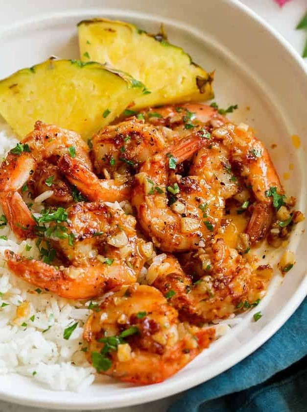 Hawaiian Garlic Shrimp