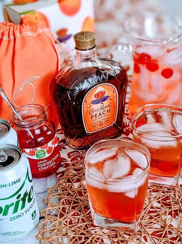 Cherry Peach Royal Cocktail