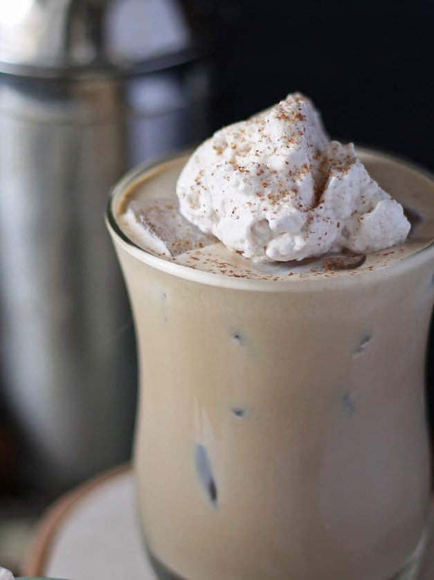 Coffee Tequila Cream Cocktail With Cinnamon Whipped Cream