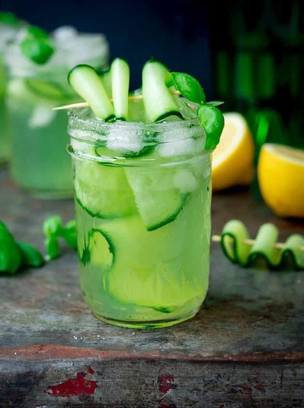 Gin and Cucumber Basil Smash