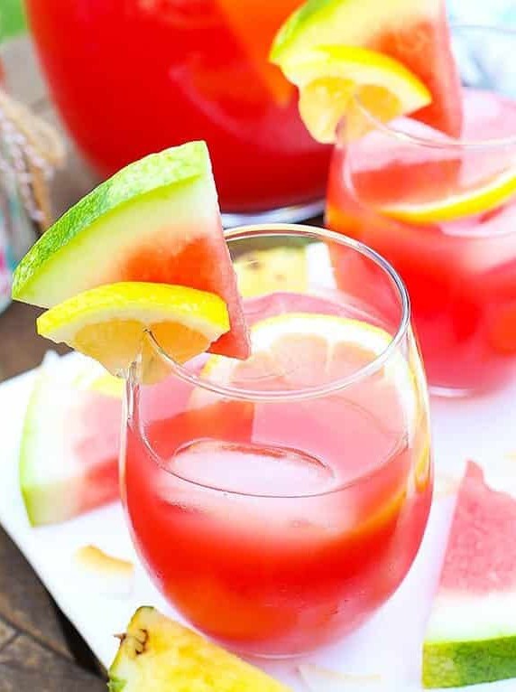 Tropical Watermelon Lemonade Cocktail