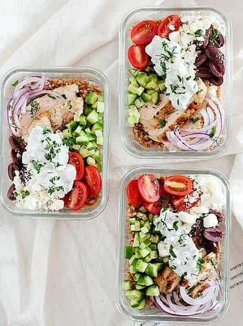 Easy Chicken Farro Bowls