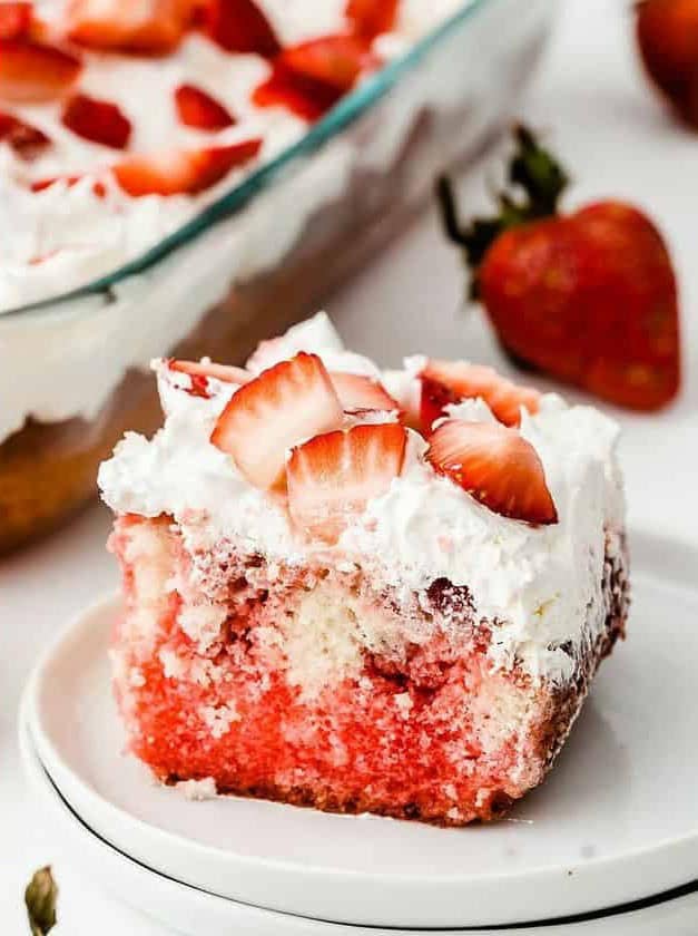 Easy Strawberry Poke Cake