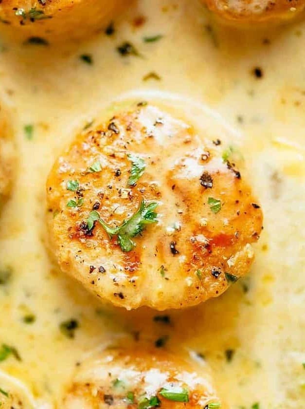 Creamy Garlic Scallops