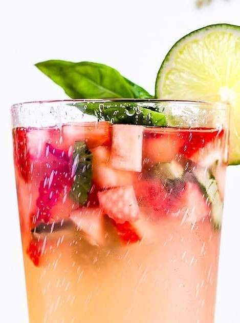 Strawberry Basil Limeade