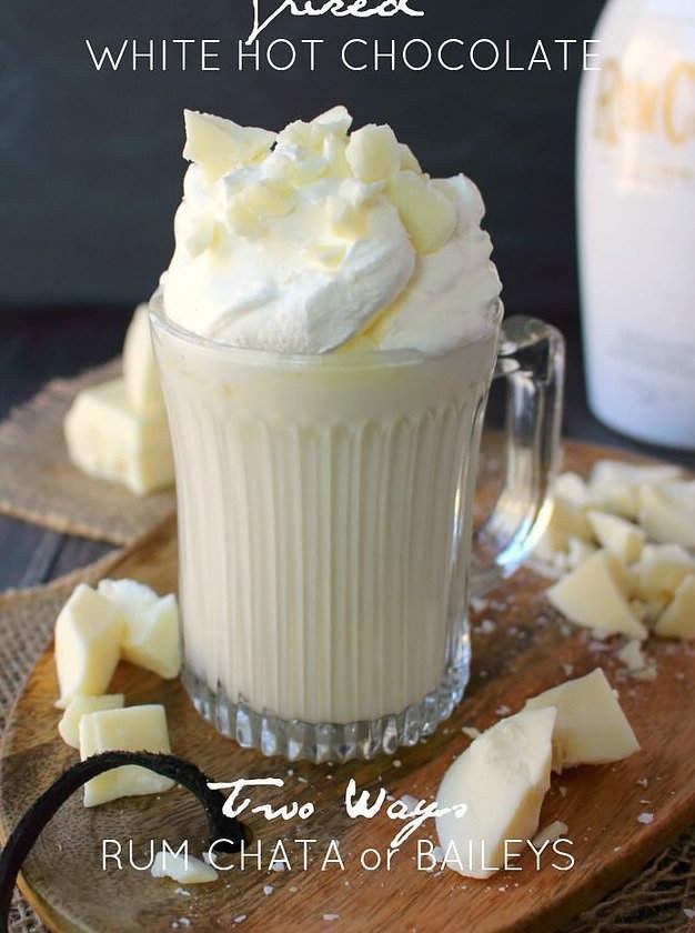 Spiked White Hot Chocolate