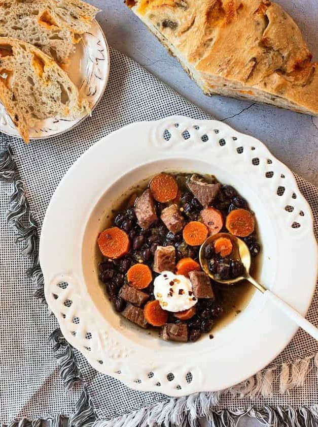 Sherried Black Bean and Ham Soup