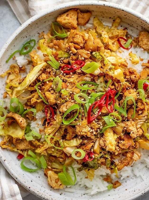 Tofu Cabbage Stir Fry