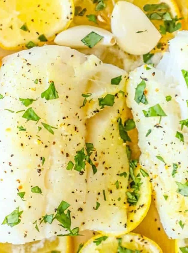 Lemon Garlic Baked Cod