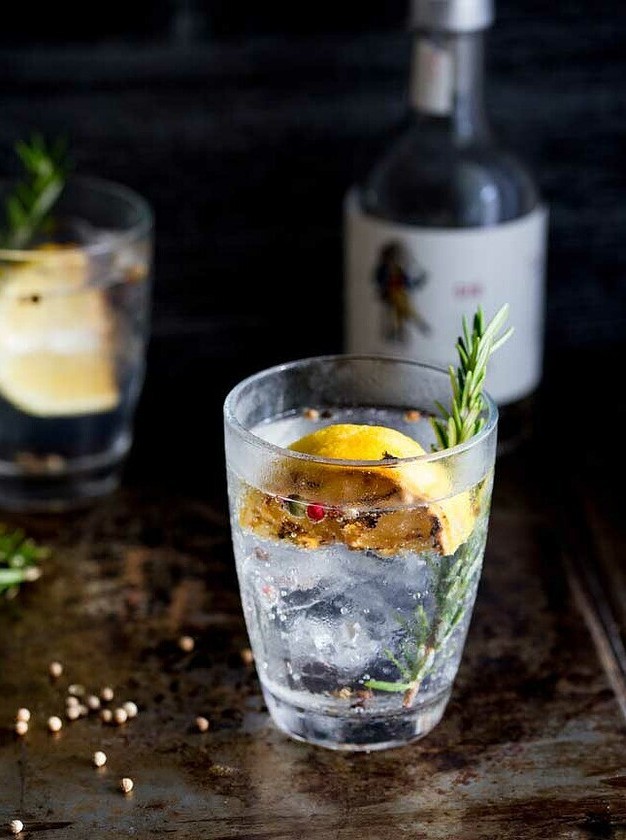 Charred Lemon, Rosemary and Coriander Gin & Tonic