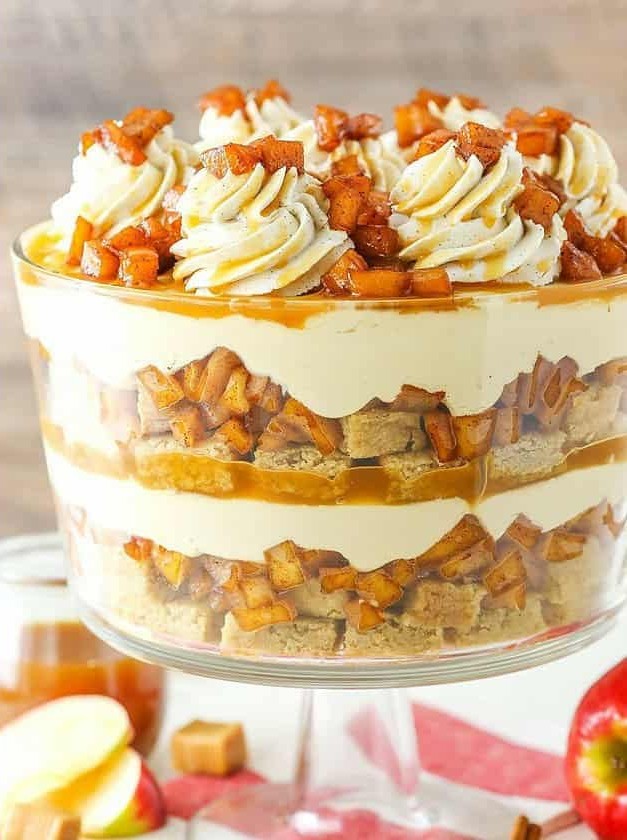 Caramel Apple Cheesecake Blondie Trifle