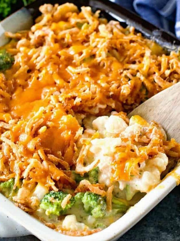 Cheesy Broccoli Cauliflower Casserole