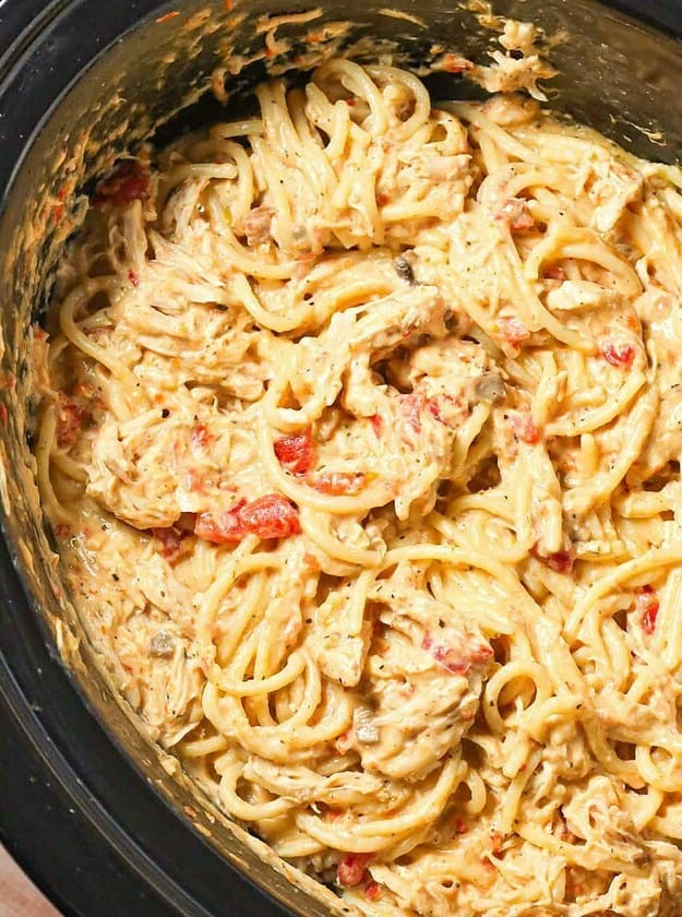 Crock Pot Chicken Spaghetti