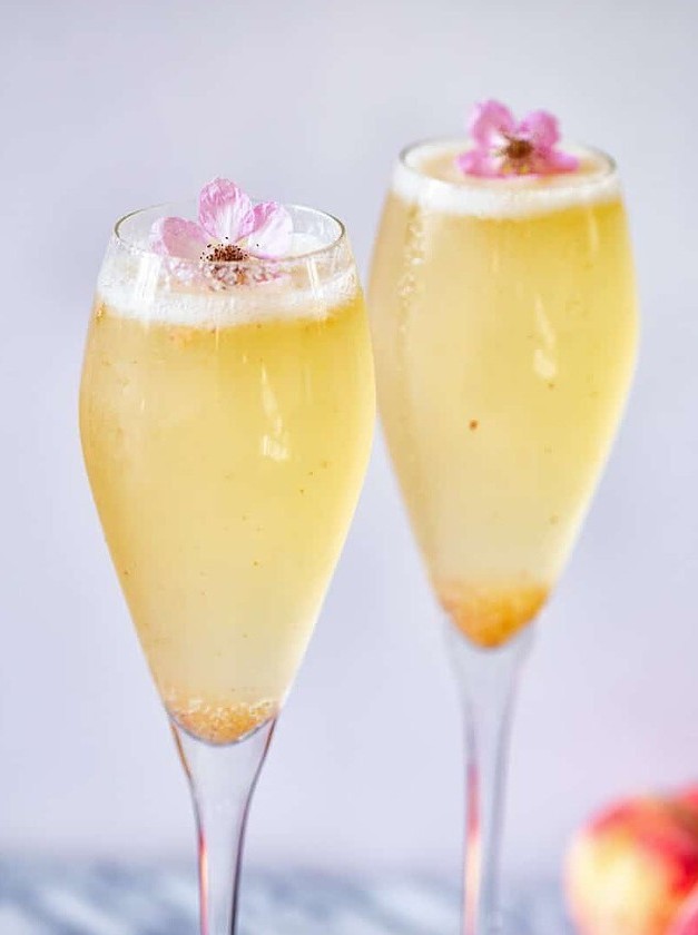 Elderflower Peach Bellini