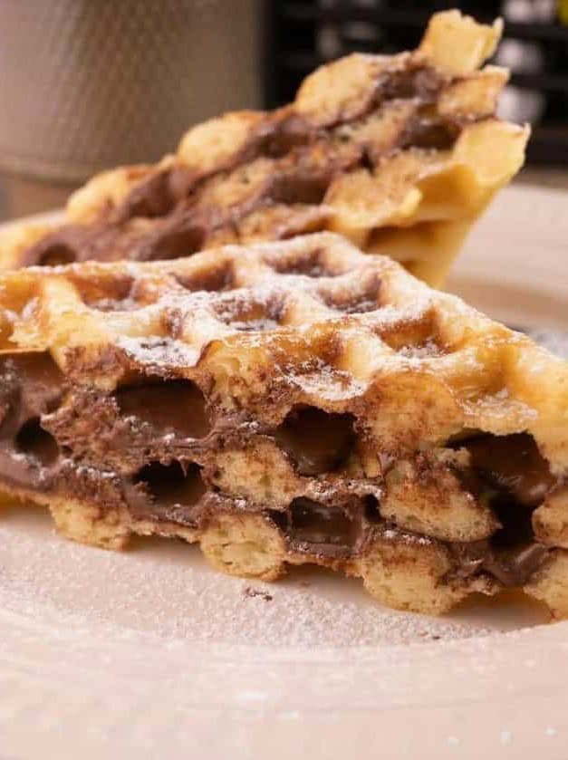 Nutella Stuffed Waffles