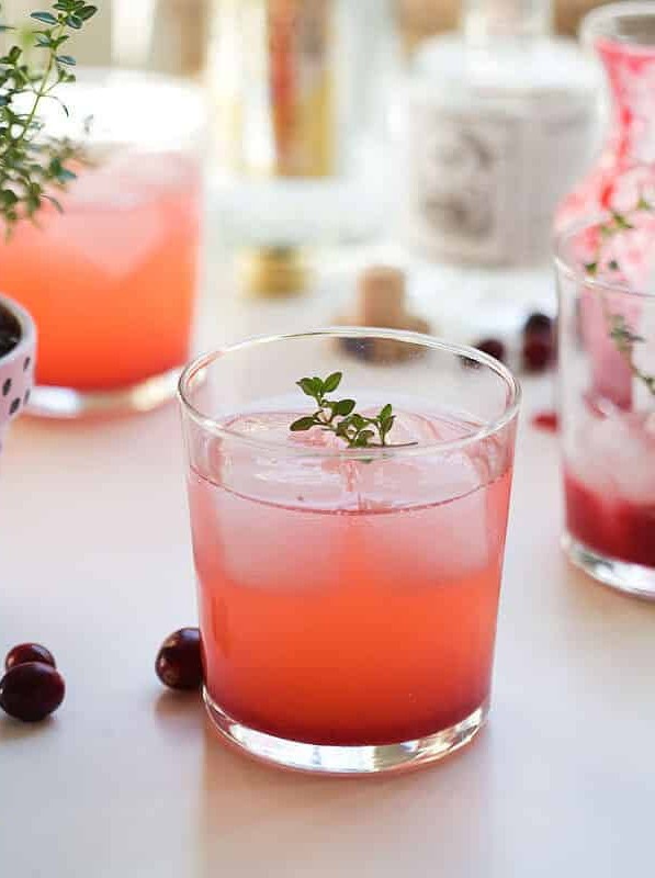 Cranberry Thyme Gin and Tonic