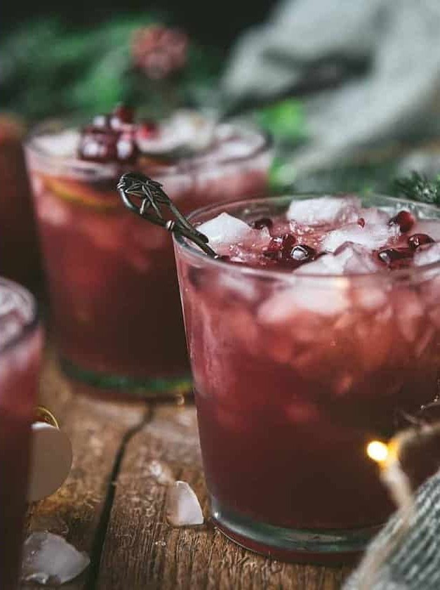 Pomegranate Ginger Bourbon Cocktail